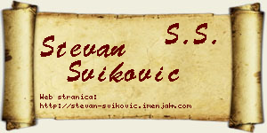 Stevan Šviković vizit kartica